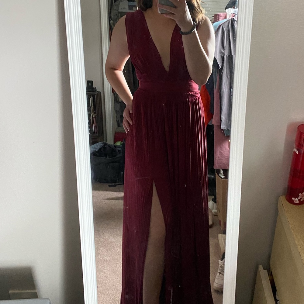 Asos red maxi dress